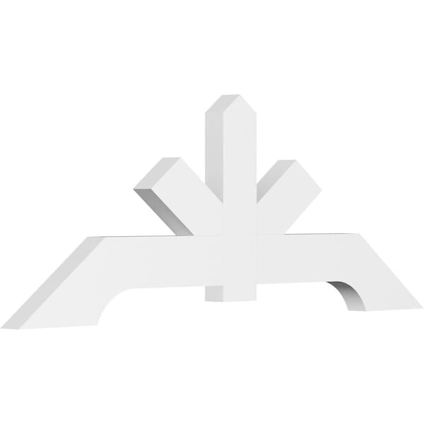 Ekena Millwork Vanguard Architectural Grade PVC Gable Bracket, 48"W x 18"H x 2"D x 4"F, 9/12 Pitch GBP048X18X0204VAN00 - main
